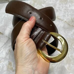 Vintage Y2K prep glam leather belt